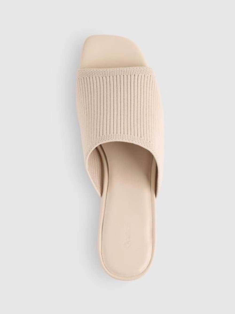 Quince Beige Knit Slide Sandals - Women